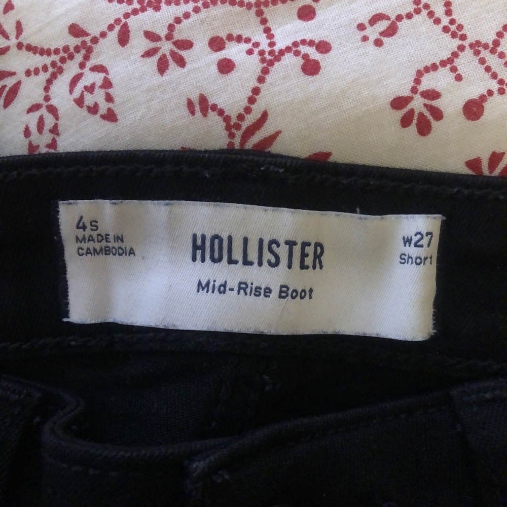 Hollister Black Mid Rise Bootcut Jeans - Picture 4 of 4